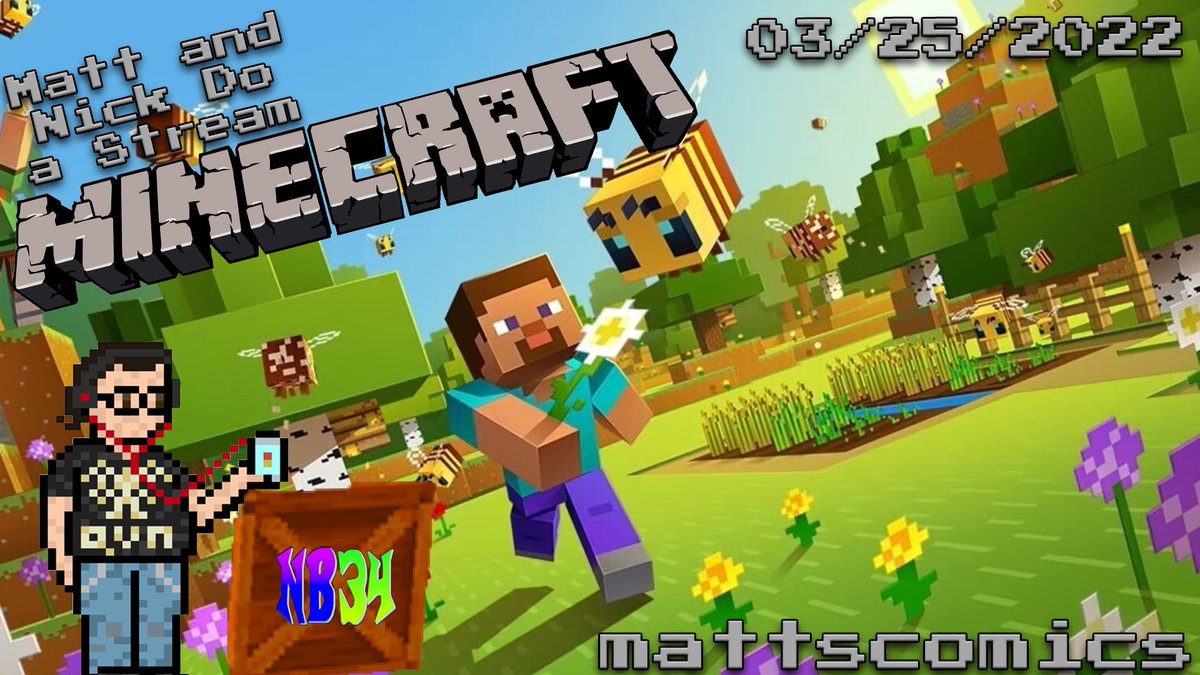 mattfilmsnobso1's tweet photo. I'm playing Minecraft w/ Nick at 4:30pm.
https://t.co/knhtwIl5Aa
#Minecraft #Minecraftbuilds #citybuild #streaming #mattscomics #TwitchStreamers #twitch https://t.co/dRbPkQ5peE