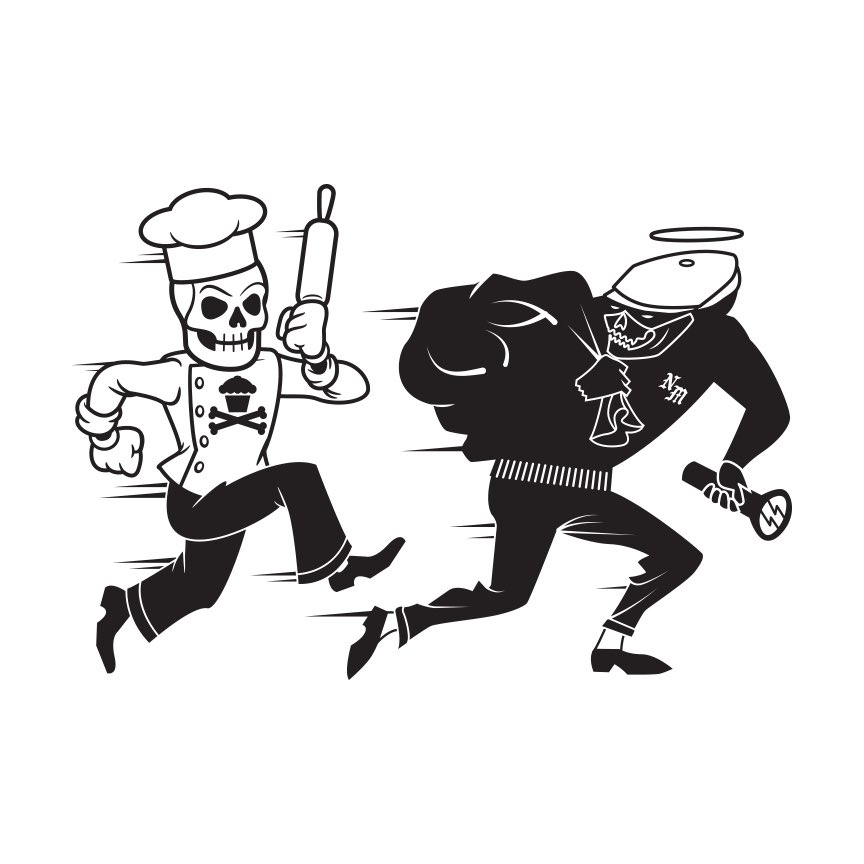 JohnnyCupcakes's tweet photo. “CHEFS &amp; ROBBERS” is 1 of 6 new items from our collaboration with Never Made.  Available now, for a limited time, here: https://t.co/zsKCMB2ykw

✌🏼✌🏼

#johnnycupcakes #nevermade #tshirtbrand #clothingbrand #streetwear #indybrand https://t.co/03m2oXofTy