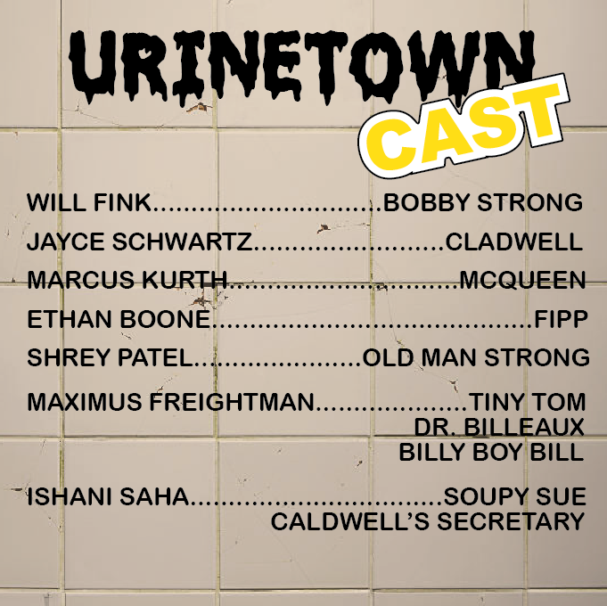 GTDramaTech's tweet photo. Hope y'all are having a great break! As we get back, DramaTech is getting ready to bring the wonderful and amazing URINETOWN THE MUSICAL to you!! Come see this AMAZING CAST and mark your calendars for April 8-9, 14-15, and 21-22! https://t.co/wo85mA3ToO