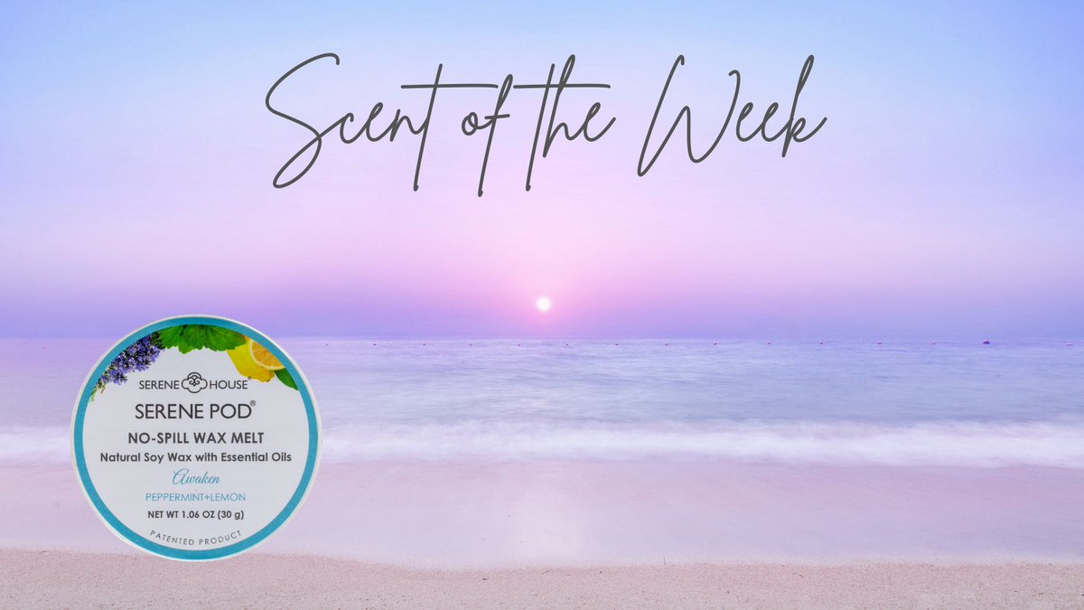 SereneHouseUSA's tweet photo. Awaken your spirit and revive your passion with the mint and citrus blend of our Awaken No-Spill Wax Melt Pod. 

#serenehouseusa
#serenehouse
#sernhousewaxmelt
#waxmelt
#awaken
#essentialoilwaxmelt
#pepermint
#lemon
#aromatherapy
#scentoftheweek https://t.co/uwNKmx6KkY