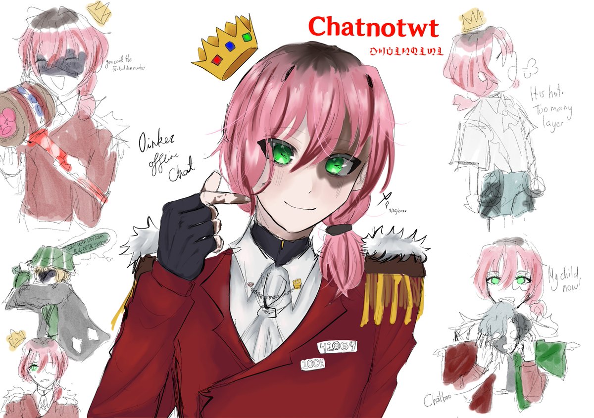 Mikannix's tweet photo. the original design was stunted by my drawing skill back then so this is what it was supposed to actually look like prrff #chatnotwt #technofanart #TechnoOfflineChat https://t.co/gJCsLRruU0