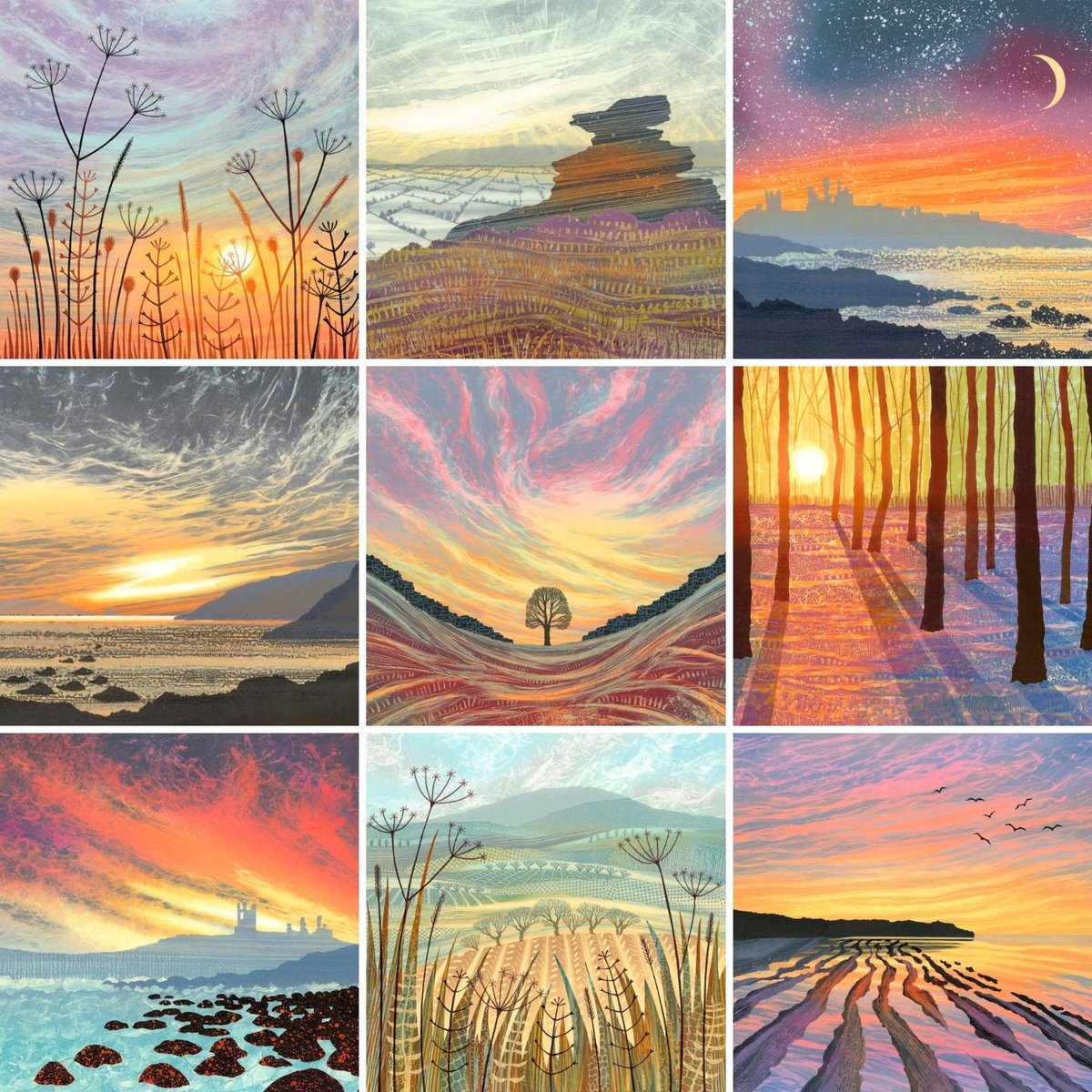 These are some of the prints, cards and originals I'll be showing to visitors at <a href="/TheHearthArt/">The Hearth</a> Spring Art Fair. My studio will be open all weekend 23/24th April 10am - 4pm. 18 #Northeast exhibitors in total. Book free tickets now for your preferred time. thehearth.co.uk/events/the-hea…