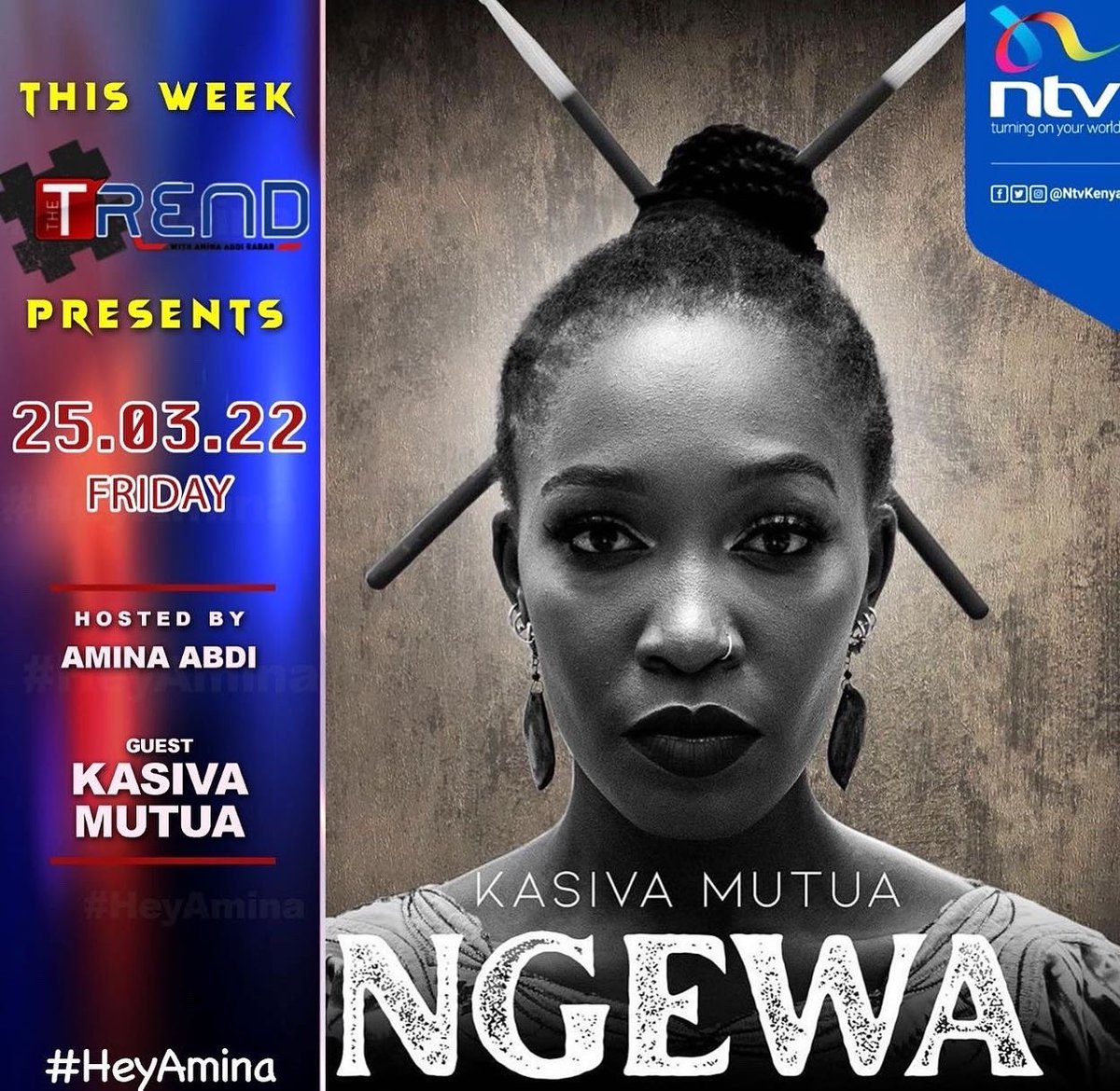 kasiva_mutua's tweet photo. See you tonight on #TheTrend with #heyAmina and let’s talk about NGEWA which has dropped today! 🙌🏾 #ngewa #newmusic https://t.co/J4BXzKvUFB