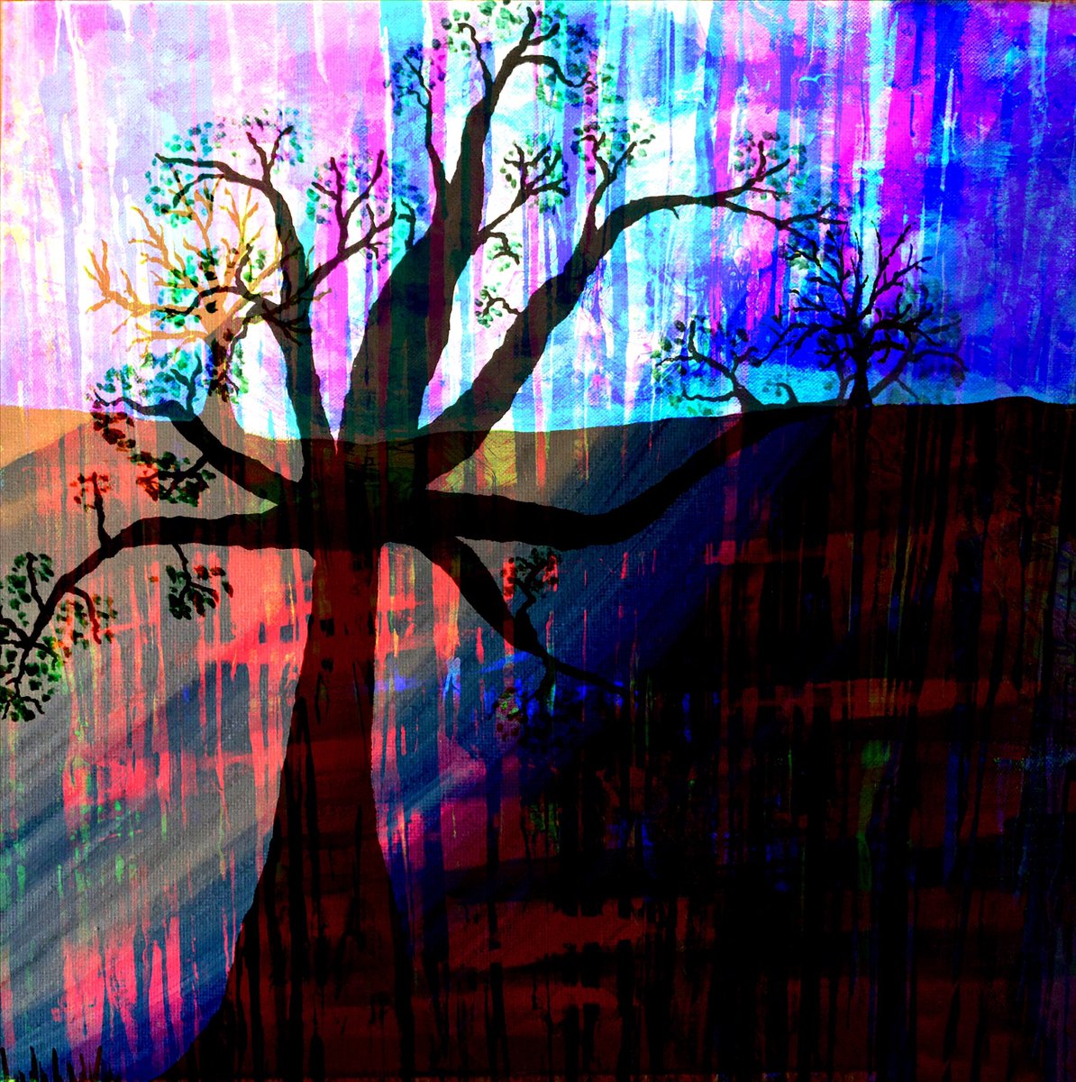 Tree Of Hope 🖼 
An abstract I been working on😊
#hope #ImaginaryOnes #art #tree #nature #abstractartist #cryptoart #nft #colours #artist #twitterart #surrealart #concept #meditationart #artvibes @astitvamgallery