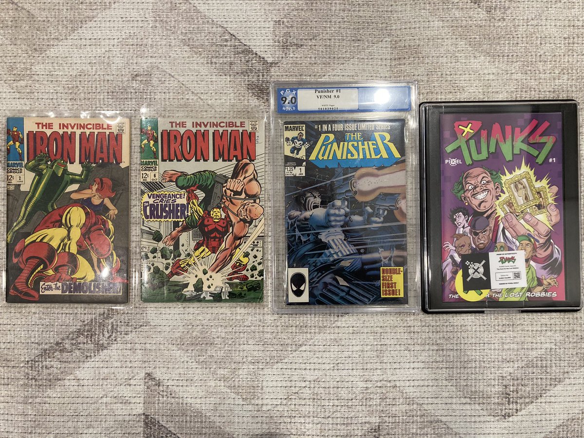 RDL (@0xrdl) on Twitter photo Iron Man #2 & #6
Punisher #1
And today’s new addition to the “worth protecting with a case” comic collection:
PUNKS #1
LFG! 🚀
<a href="/punkscomic/">PUNKS Comic</a> Iron Man #2 & #6
Punisher #1
And today’s new addition to the “worth protecting with a case” comic collection:
PUNKS #1
LFG! 🚀
<a href="/punkscomic/">PUNKS Comic</a>