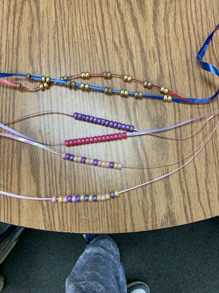 FreemanTeaches's tweet photo. When you’ve been doing M2 Twice As Nice Belts for 10 days and you want to practice what you’ve learned - of course - you make ‘belts’. @ParklawnFCPS #twiceasnice https://t.co/fInQDNpriw