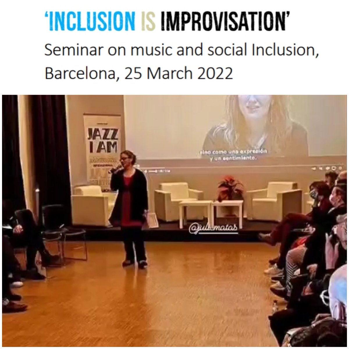 Thank you @arestlessart for counting on me today. It has been such a pleasure and I am so very happy to have been part of this @jazziambcn @europejazznet 🎶 @ARTransforma❣️