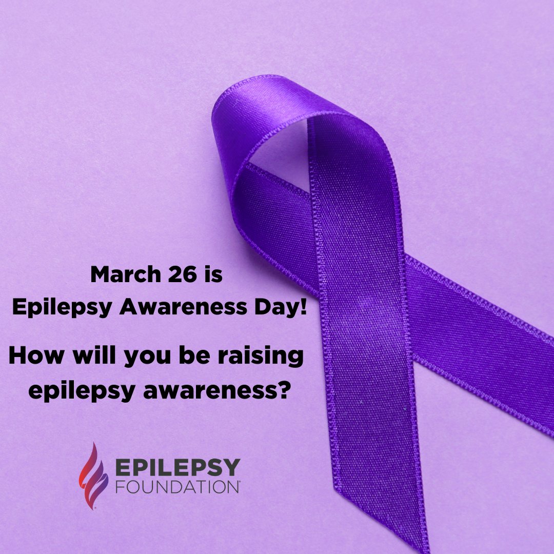 EpilepsyAZ's tweet photo. March 26 is Epilepsy Awareness Day! Share how you will be raising awareness for the 1 in 26 people living in the United States who will develop #Epilepsy during their lifetime. #EpilepsyAwarenessDay2022 https://t.co/oP61pJdvpV