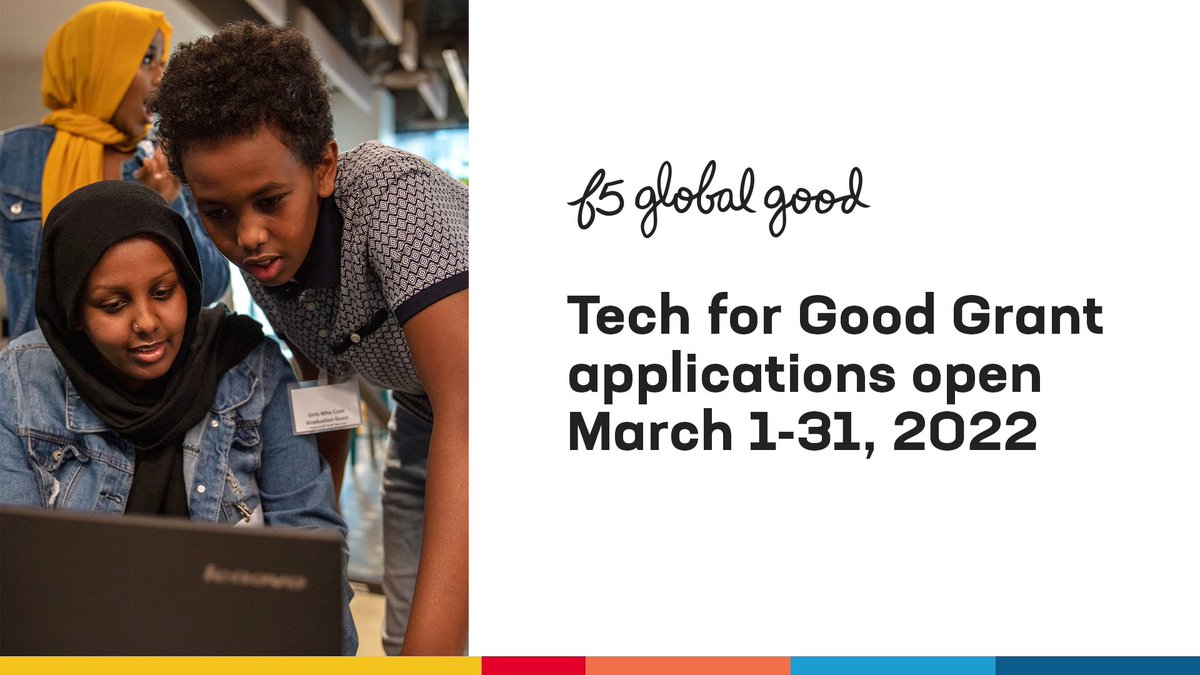 F5's tweet image. By investing in tech infrastructure, NGOs can accomplish so much more. Learn about F5’s $10,000 USD #TechforGood grants and be sure to apply by March 31. #BeF5 #CodeConnects 
go.f5.net/ucyrkg