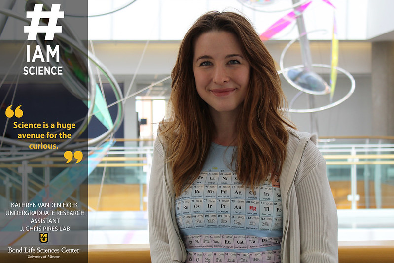 BondLifeSci's tweet image. Research assistant Kathryn Vanden Hoek loves working with plants in the Chris Pires lab. For her, interacting with nature has always played a large role in her life. Outside of the lab, she loves baking, fashion design and painting. 

#IAmScience 

 ow.ly/BcZ650IsBYi