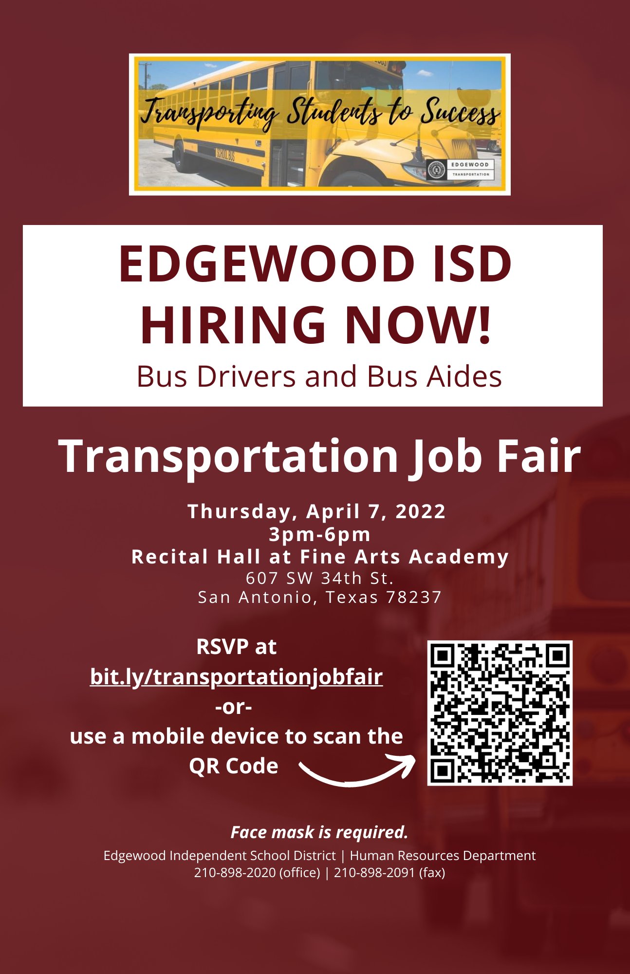 Edgewood ISD on Twitter "Join us at our Transportation Job Fair on