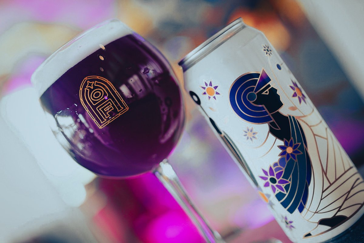 She's back 💜⁣ ⁣ Flora: the Roman goddess of flowers. ⁣⁣ Deep indigo in colour, Flora is a sour wheat beer that’s highly acidic, light (only 3.0%) and refreshing ✨⁣ ⁣ Find it at our house on tap and in cans today, and in liquor stores next week! houseoffunkbrewing.com