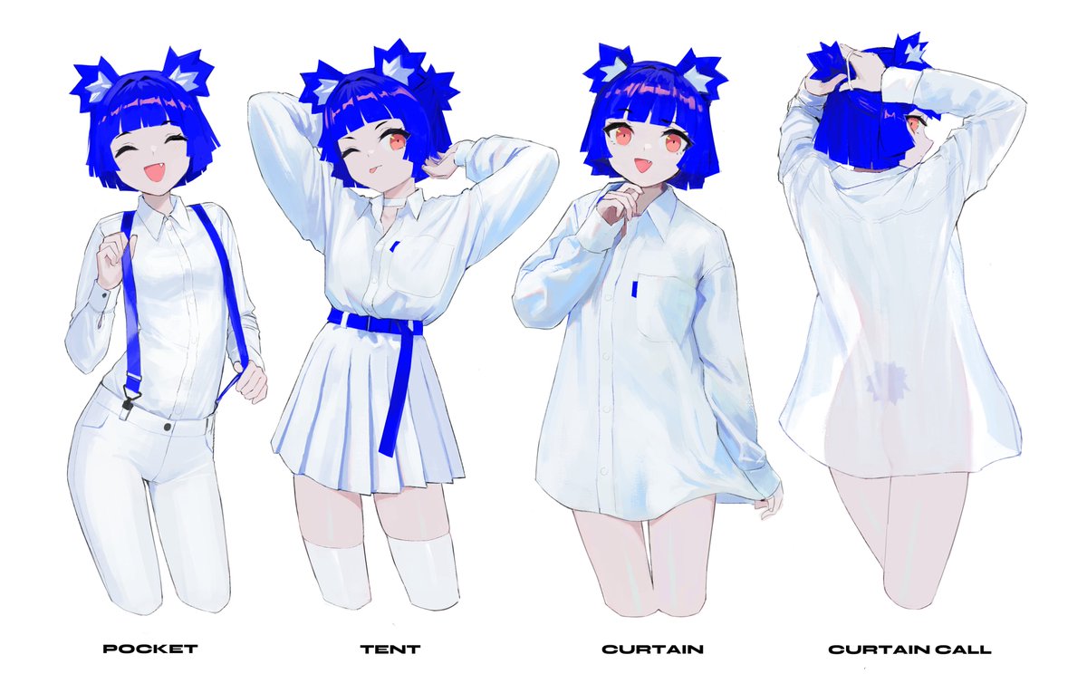 VERTIGRIS_ART's tweet photo. Curtain call challenge with Gris 💙 https://t.co/TSAoGcA2Hh