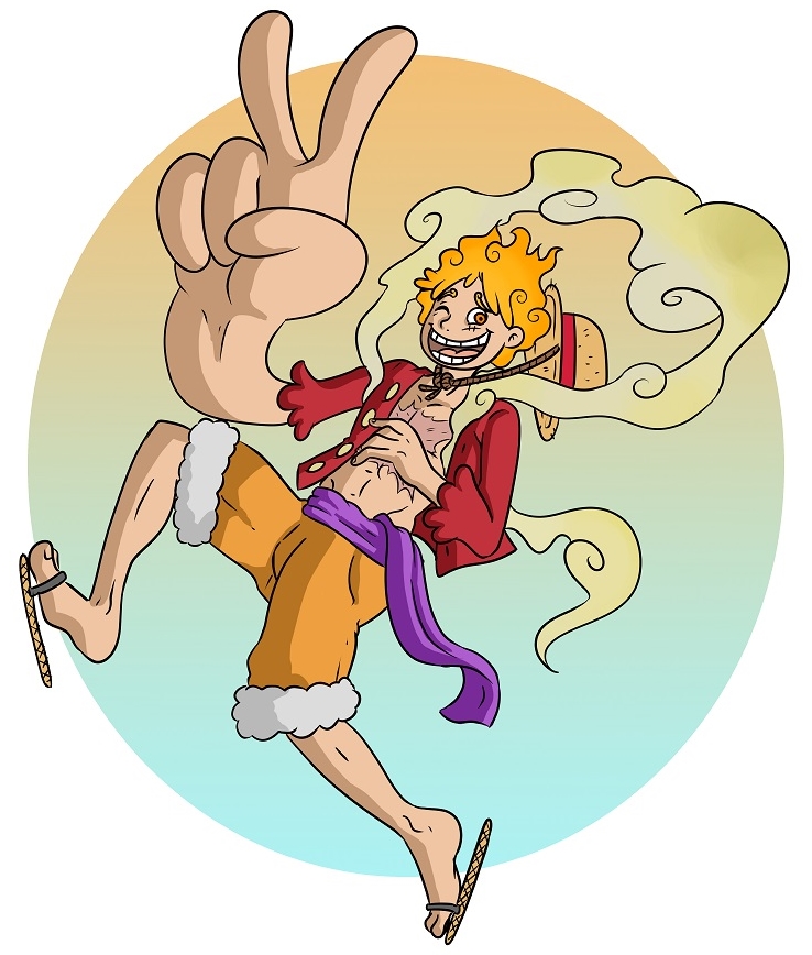 JanSchilli's tweet photo. I love Luffy in Gear 5... had to draw it! #onepiece #nika #nikanikanomi #devilfruit #gear5 #monkeydluffy #luffy #smile #dawn #sun #sungod #hitohitonomi #toonpower #cartoon #fanart https://t.co/m0GhiJgrQA