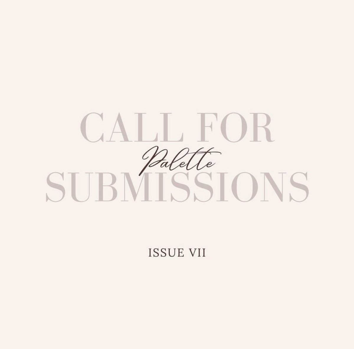 CALL FOR SUBMISSIONS📢 ISSUE VII. LAST DAY TO SUBMIT 🎨✨ The form will be closing at 11:59pm today.
FORM: docs.google.com/forms/d/e/1FAI…
