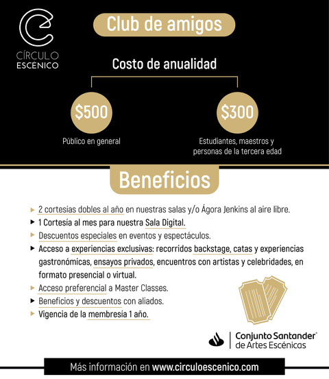 udg_oficial's tweet photo. Te presentamos el Club de Amigos del "Círculo Escénico", una membresía para vivir de cerca lo mejor de las artes escénicas en el @ConjSantander. 🎭

Tramita tu anualidad y disfruta todos los beneficios. 
ℹ️ https://t.co/agthZKycYF https://t.co/QDvK1ac2tG