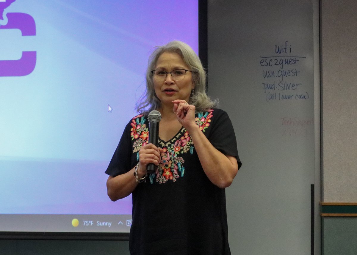 ESCRegion2's tweet photo. Our March #Synergy meeting addressed dept. updates, upcoming events, Q &amp; A, raffles.

We'd like to highlight our Administrator for Special Education, Linda Riddle, who will be retiring this month.  We wish you a happy retirement! 🌟

Have a great weekend!
#ESC2 https://t.co/cL1XXTSjQp