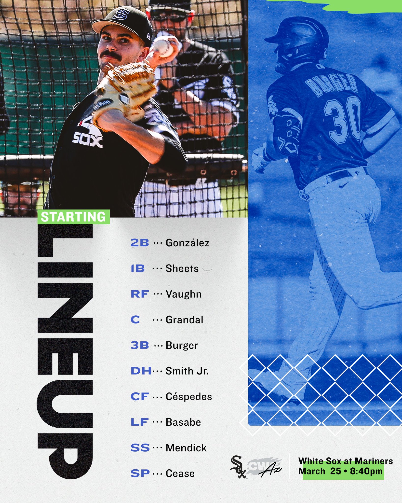 Chicago White Sox on Twitter "Tonight's WhiteSox starters in Peoria