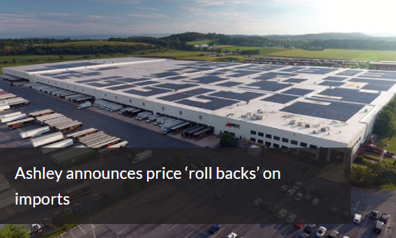FTBillMc's tweet photo. BREAKING NEWS: Ashley Furniture Industries has announced "price rollbacks" on its imported furniture and accessories lines. 
#globalsourcing #prices #marketshare 
https://t.co/6I68Fi5UuP https://t.co/ba5rxUN0sR