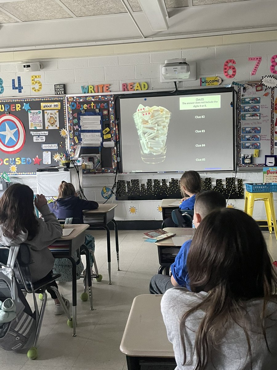 MrsNunn209's tweet photo. Another day…another mystery solved! Amazing work using your math knowledge and skills to guess the number. #SouthwodSeahawks #mathrocks #mathmtsterynumber @PrincipalFoley @MrsCheryl_B @SteveWyborney #edTechOB @OldBridgeTPS https://t.co/DaTp74HTLx
