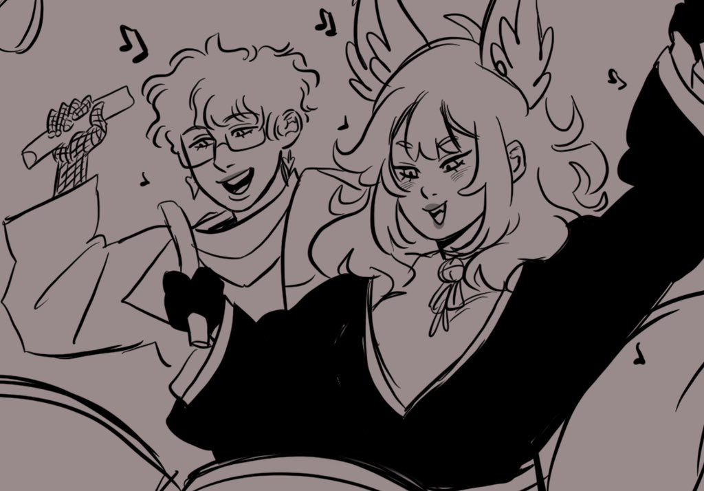 i drew more offline collab doodles during school cuz theres just a lot of moments that r stuck in my brain #Ikenography #MystArt #Akurylic #DrawKosaka