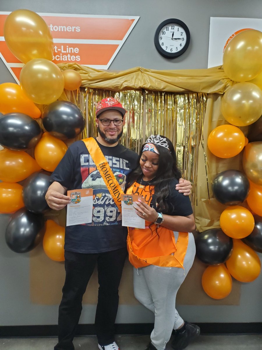 Thank you 6525 for voting Ashley and I Home Depot King and Queen for Success Sharing weekend.