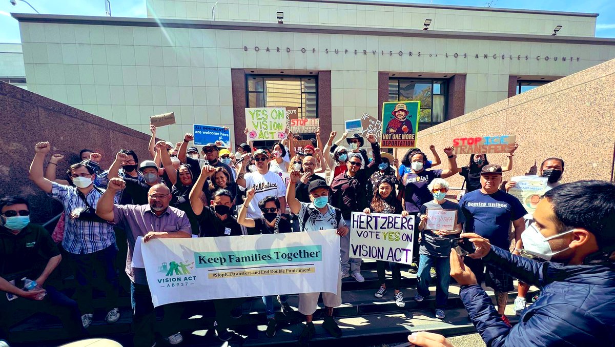 We are here to urge <a href="/SenBobArchuleta/">Senator Bob Archuleta</a> <a href="/SusanRubioCA/">Senator Susan Rubio</a> <a href="/hertzieLA/">Bob Hertzberg</a> <a href="/Portantino/">Anthony Portantino</a> <a href="/CAgovernor/">Governor Gavin Newsom</a> to support the #VISIONAct and #StopICETransfers!

Double punishment is dehumanizing and racist-we are calling on you to help families stay together, to #FreeVithea, and everybody like Vithea.