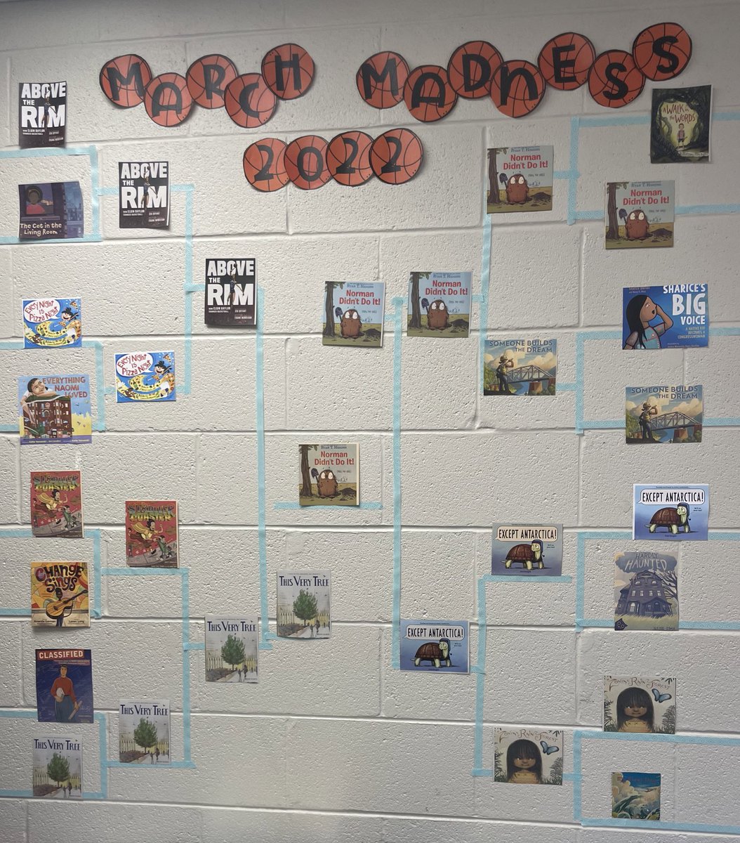 Ali__Lincoln's tweet photo. 🏀March Madness 🏀
Picture Book Edition 2022 ends with a bang! Throughout March we shared a picture book a day with our Ss- Brought great lessons and discussion! Today the top two battled and the winner is…Norman Didn’t Do It! But This Very Tree was a close second! #oqreading https://t.co/3UZuY6d3wu