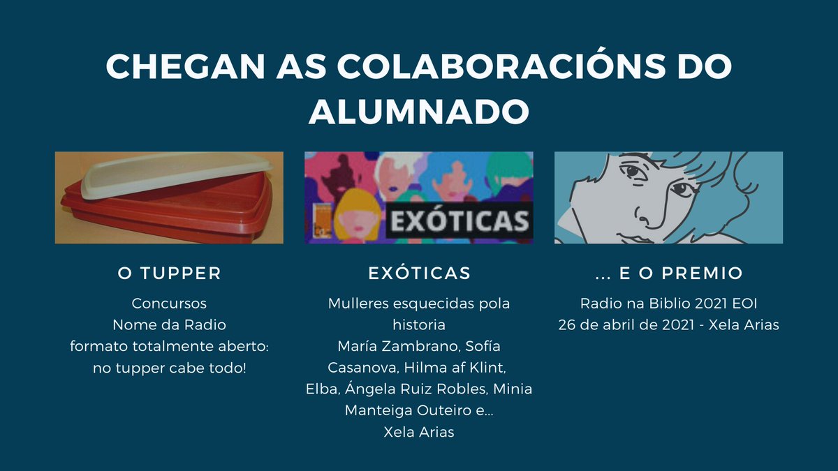 EOIVilagarcia's tweet photo. Estes días nos #EPLAMBE22, a nosa compañeira @vpenide presentou a experiencia da @Biblio_EOIVGA e dos cambios que están a ter lugar na @EOIVilagarcia. Velaquí soamente unha escolma. Queredes saber máis? Achegádevos á @EOIVilagarcia e á @Biblio_EOIVGA 🔴🟠🔵🟢🟣 @bescolaresgal https://t.co/0HW2jsl5Hc