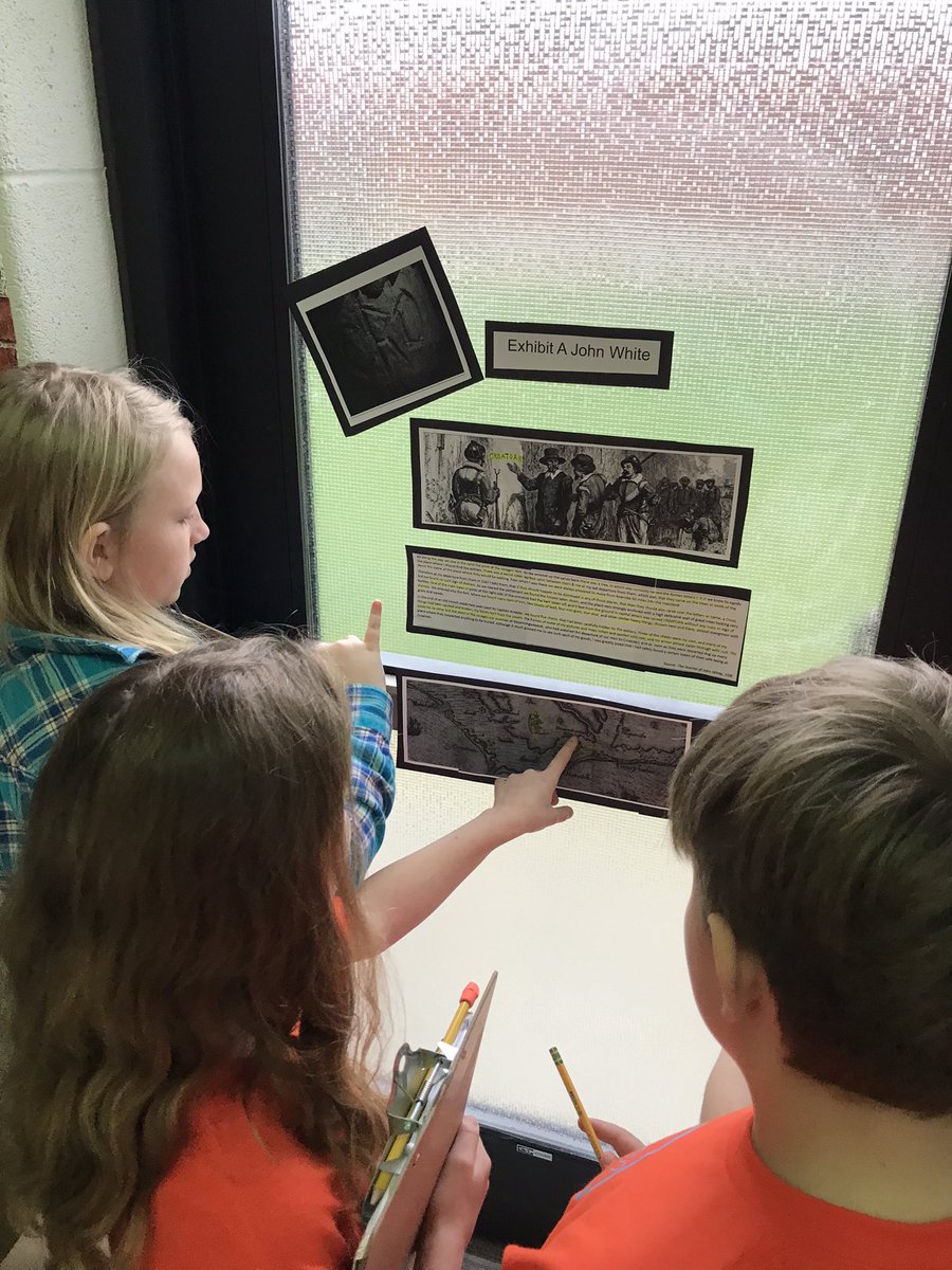 dawn_husky's tweet photo. Students were excited to investigate the evidence surrounding the lost colonists of Roanoke. They are determined to solve the mystery. @kdjarratt @ksteach2018 @PGEcubs https://t.co/HkvSjLrEIs