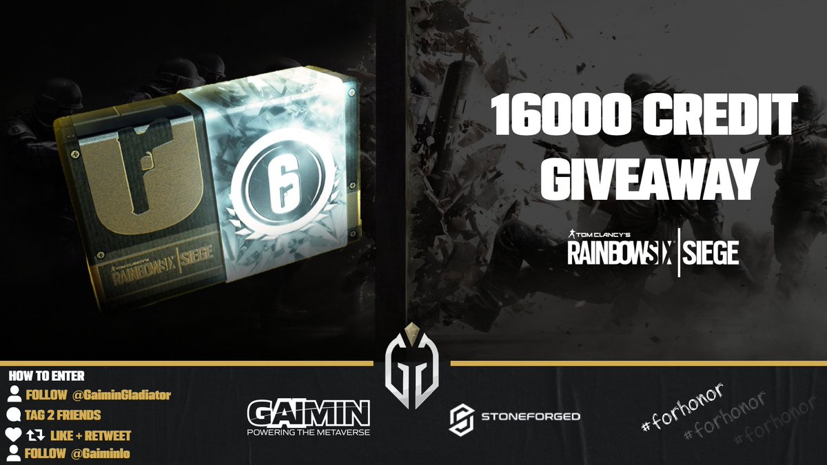 GaiminGladiator's tweet photo. In HONOR of our Rainbow Six Siege NACL teams debut this weekend. We will be giving away 16000 credits to one R6 Siege fan out there!!

Giveaway powered by @GaiminIo

How to enter:
⚔️Follow @GaiminGladiator 
♻️Retweet
❤️Like
📲 Tag two friends
🛡️Follow @GaiminIo 

#GGR6S #WeFight https://t.co/fjzYqEPXYe