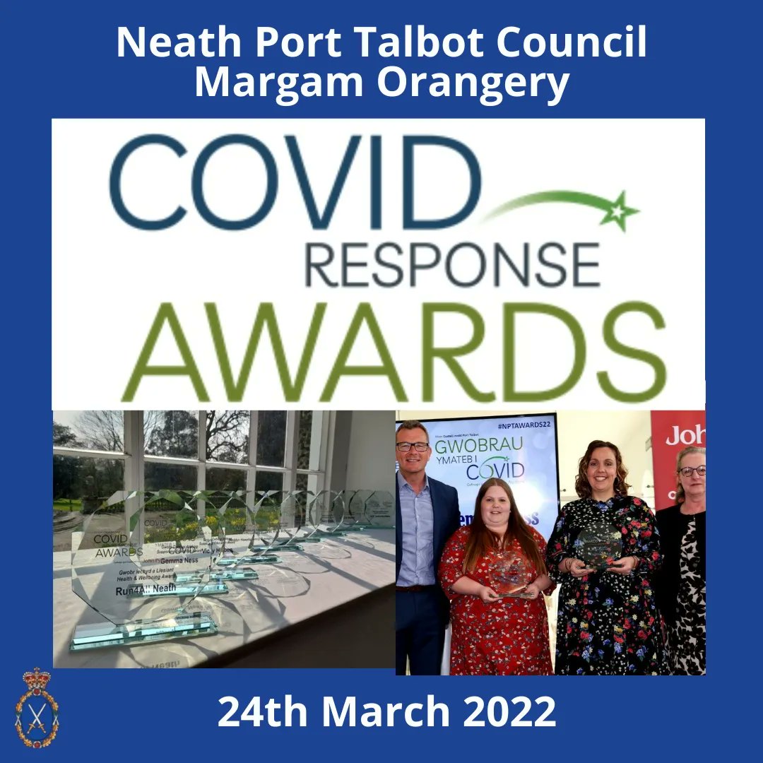 An absolute pleasure to present #CovidResponseAwards @MargamOrangery Congratulations to the many worthy recipients including Gemma Ness and Vicky Hibben @AwelyMorPrimary individual recipients of a Supporting Education Award 
👏 🏆 👏 🏆 👏 #NPTMayor
@NPTCouncil #NPTAwards22