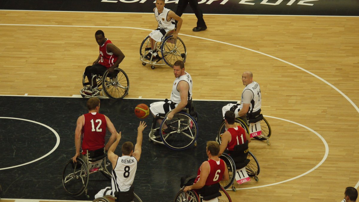 baz_blackadder's tweet photo. London 2012 Paralympic Games - Wheelchair Basketball: Canada vs Germany. 
Sunday September 2nd 2012.  
#FBF #FlashbackFriday #WheelchairBasketball #Basketball  #London2012 #Parlympics #ParalympicGames  #SportsPhotography #Photography  
@WCBballCanada https://t.co/p2PpdFe9dr