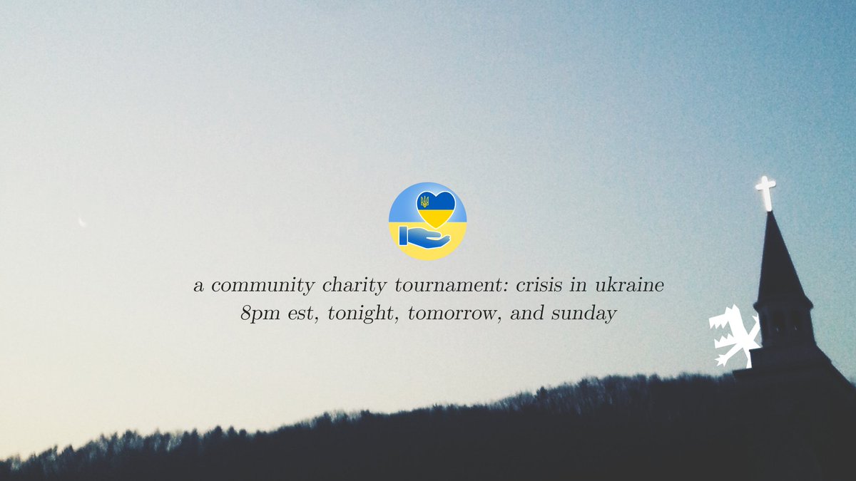kaijucorpgg's tweet photo. be sure to donate and tune in tonight for the first day of the "a community charity tournament: crisis in ukraine" starting at 8pm cst

link to donate and links for streams below

#letsACCT

👺 https://t.co/7vU8QOYiqc