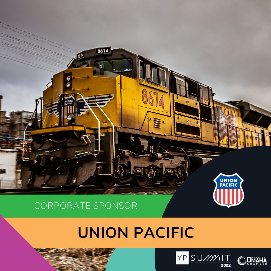 Thank you Union Pacific Railroad for being a Corporate Sponsor for our 2022 YP Summit!

UP has what it takes to ship most anything nearly anywhere w/ their extensive network.

Info: up.com/index.htm

# wesummitomaha #WeDontCoast #OmahaYoungProfessionals #middleofeverywhere
