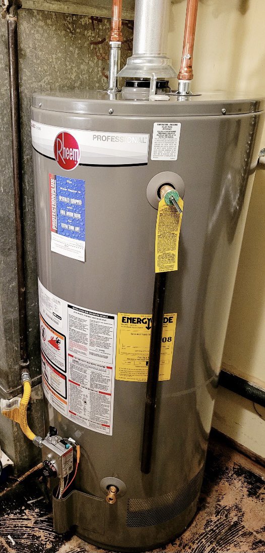 Robertman71's tweet photo. Rheem hot water heater install by Lawrence &amp; Son’s Heating &amp; Air Conditioning Manalapan NJ @rheem_water https://t.co/tvm4PF2gm4