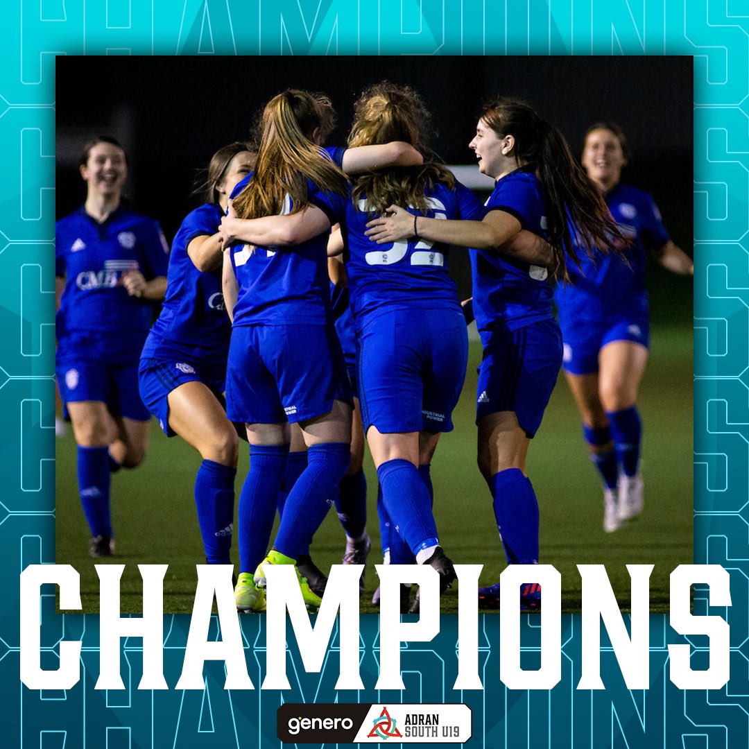 🏆🔵 PENCAMPWYR 🔵🏆

Your 2021/22 #GeneroAdranSouth U19s champions are <a href="/CardiffCityFCW/">Cardiff City FC Women</a>! 👏