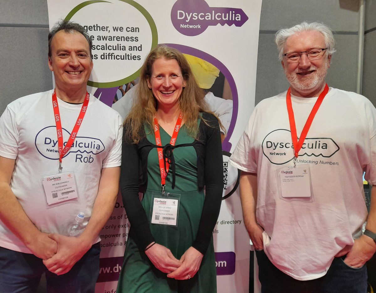 DyscalculiaNet1's tweet photo. What an amazing day 1 at #dyslexiashow22! We are hugely grateful to the wonderful Pete Jarrett who sponsored our stand and introduced us to so many AMAZING people today!

#dyslexia #Dyscalculia #dyscalculiaawareness #Dyscalculianetwork #mathskills #NeurodiversityCelebrationWeek https://t.co/gvyLdsUSYA