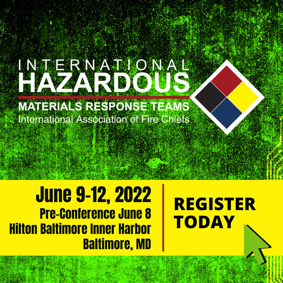 IAFC's tweet photo. #IAFC #HAZMAT22 Registration is open! The Hazmat Conference is back in person June 9-12, 2022, in Baltimore, MD. Register before April 29 and save!
https://t.co/VxRQL82M47 https://t.co/vBsXlLBv9i