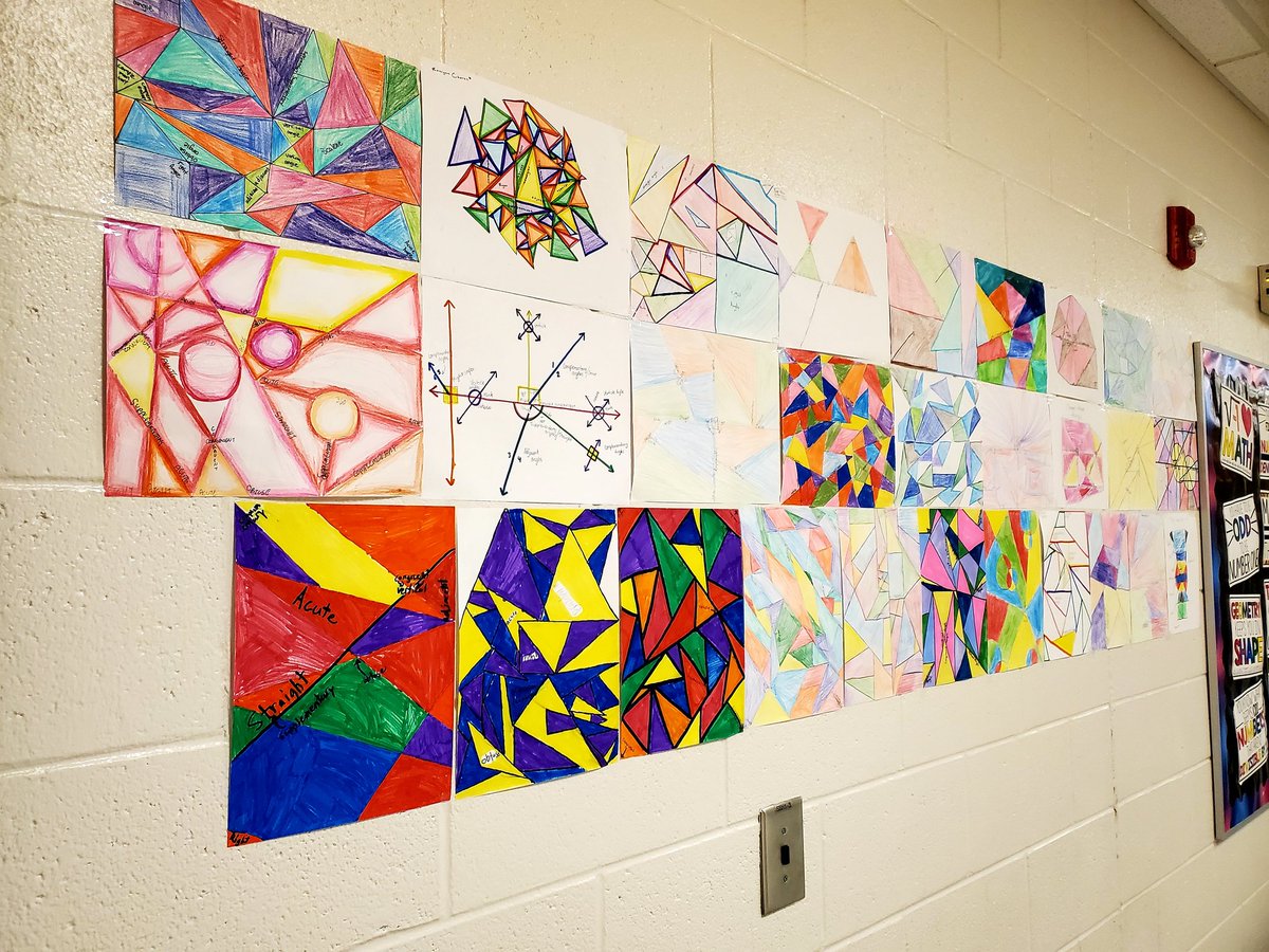 Types of Angles Art - 7th grade math. It was cool to see student show their other talents!  <a href="/DMSMedia411/">Dixon Middle School</a>