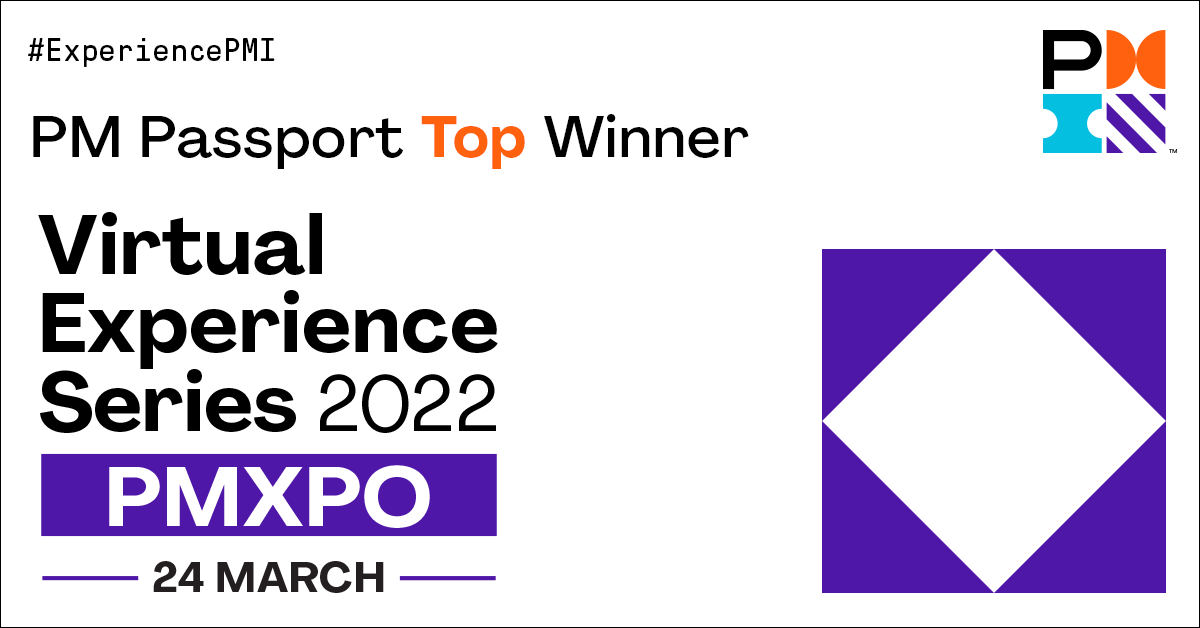 tsphil's tweet photo. Time worth spent! I’m a top winner from PMI’s Virtual Experience Series 2022: PMXPO.  If you missed it, it’s available on demand and Free! #experiencepmi https://t.co/9pU5zmlJgZ