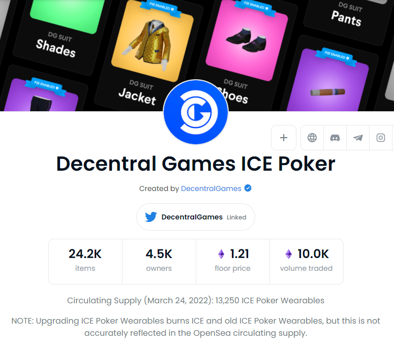 gm, 10 KiloETH. 🥶👇

A milestone, but here are some <a href="/DecentralGames/">Decentral Games</a> ICE Poker stats that are more important: 

💎 Just over 1M hands played daily
💎 11.6K Daily Active Users
💎 9.7K DG DAO Members (xDG Holders)
💎 4.5K Owners of 13.3K NFTs
💎 63 crowned w/ full diamond hands set