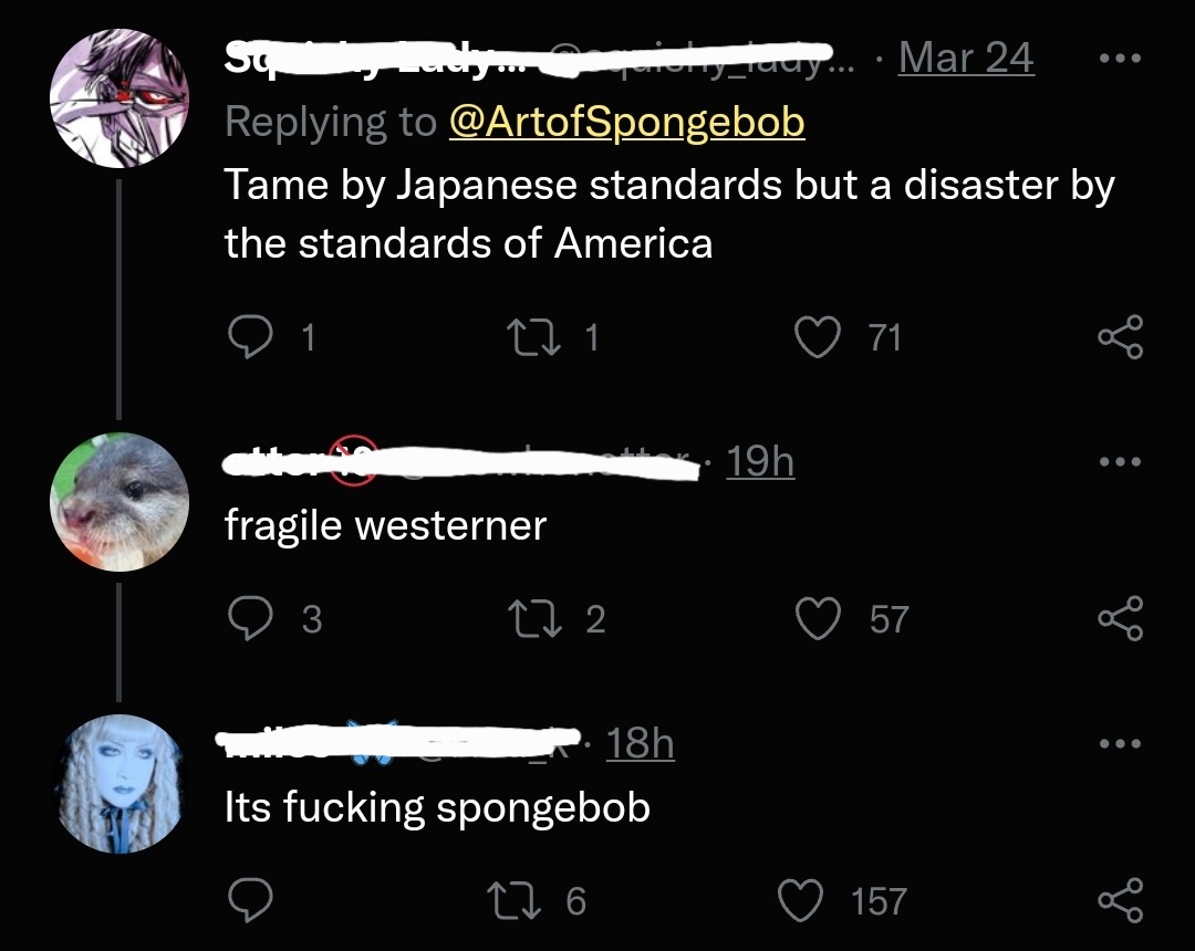 AverageProship's tweet photo. (Comments on a banned SpongeBob episode) https://t.co/pMX4eVN1gK