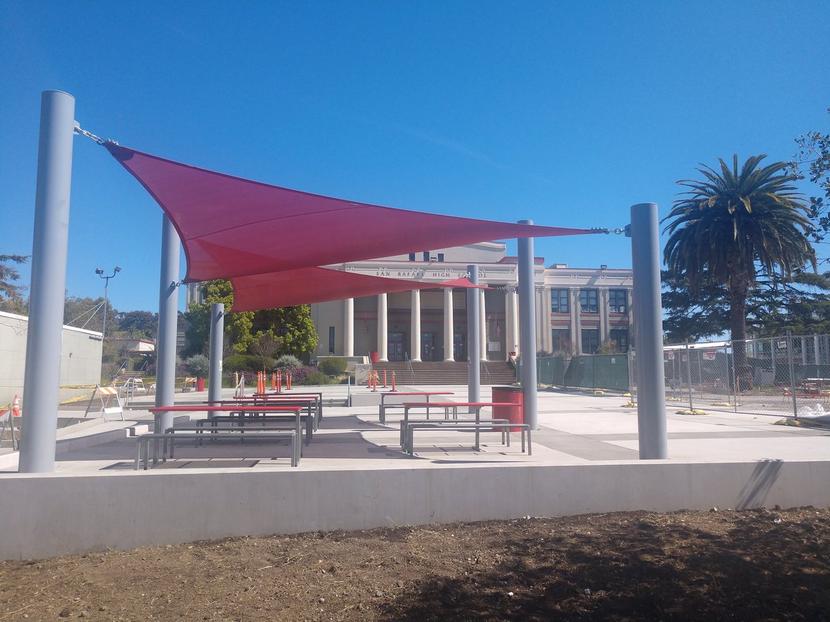 San Rafael High School's newest student outdoor shade structure