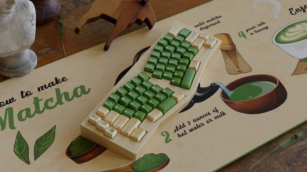 GMK Cream Matcha ya está a la venta! 🍵

Vendedores:
US: <a href="/mechsandco/">Mechs & Co.</a>
CA: <a href="/apexkeyboards/">ApexKeyboards Ltd.</a>
EU: <a href="/mykeyboard_eu/">mykeyboard.eu</a>
UK: @jae_prototypist
CN: <a href="/zFrontier_Inc/">zFrontier</a>
MX: @rhesetmx
SA: <a href="/CustomsFancy/">FancyCustoms</a>
OCE: <a href="/dailyclack/">Raffaella Scotto-Castioni🚝📭</a>
Korea: <a href="/monstargear/">몬스타기어</a>

#mechanicalkeyboards
#matcha