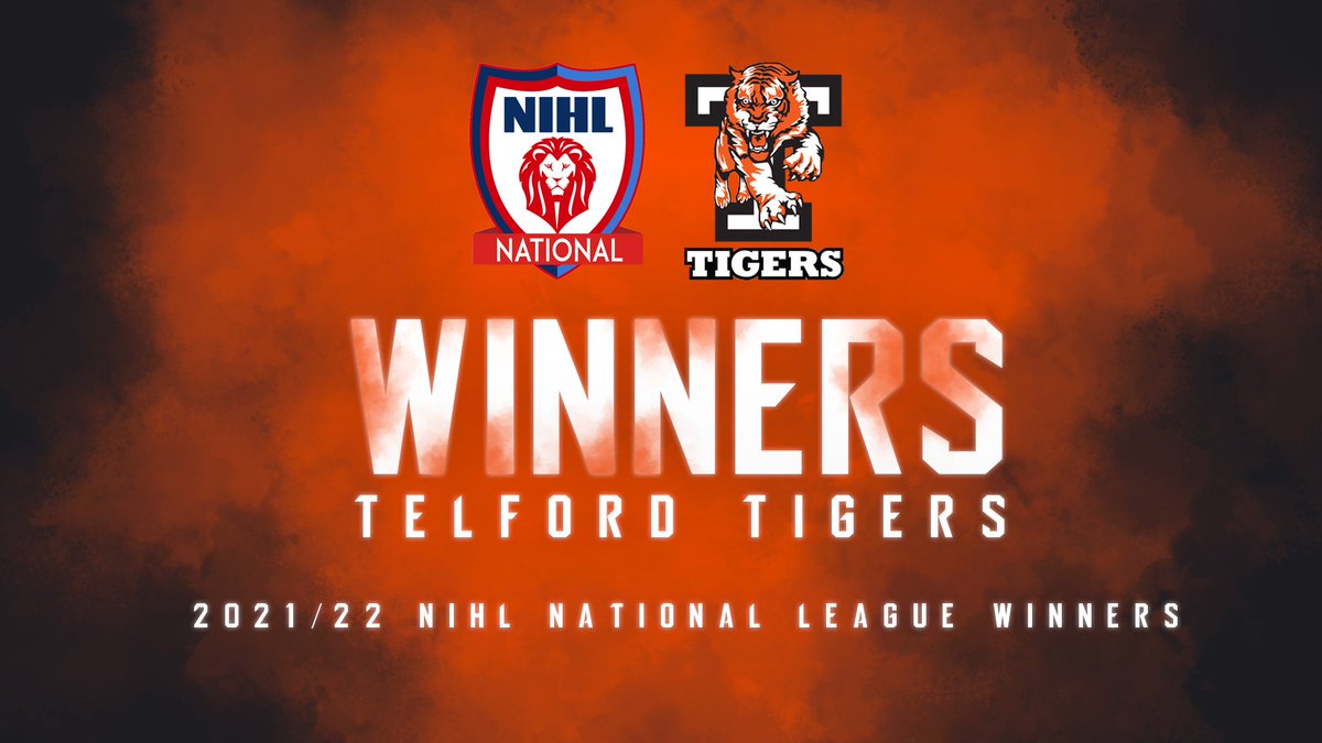 Telford_Tigers's tweet image. 🏆⭐️  NIHL NATIONAL LEAGUE CHAMPIONS! ⭐️🏆

Tonight's results confirm that we are the 2021/22 National League Champions! 🤩✨

#NIHL #NationalChampions #TelfordTigers