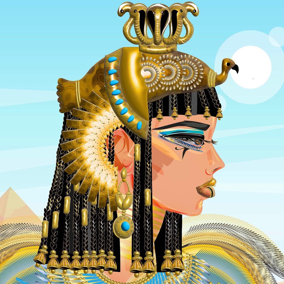 WomanoidNFT's tweet photo. Cleopatra is another one of our 1/1. ✨
Reply with 👁‍🗨 if you love her as much as we do. 💕 Art by @BisouNicka 

#Womanoid #WND #NFT #SheIsArt https://t.co/EI6MG0ecyY