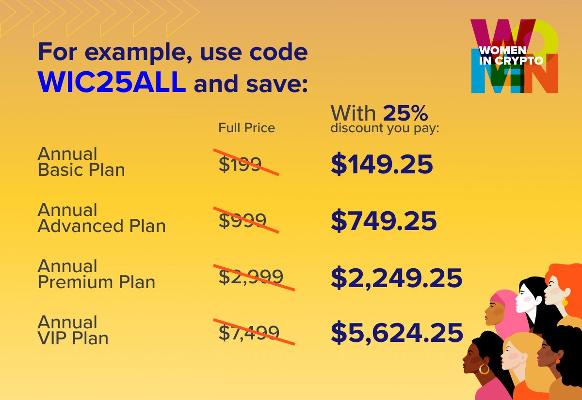 This month’s promo code “WIC25ALL” for a 25% discount is about to expire soon. Sign up today and experience the best-in-class tools and research to make your own informed investment decisions in the #crypto space.

bit.ly/3IE3u4r