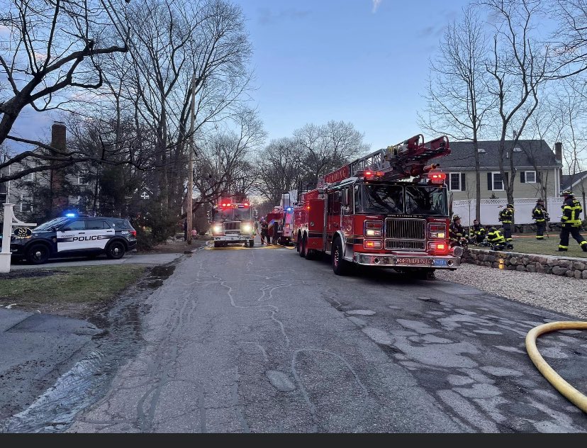 Walnut Street is closed Hopkins to Curtis for a house fire.