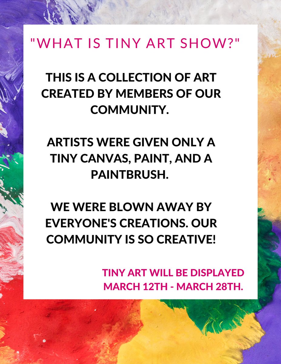 ScappooseLib's tweet photo. Last chance to view the #TinyArtShow! https://t.co/L7WI76GtsI
